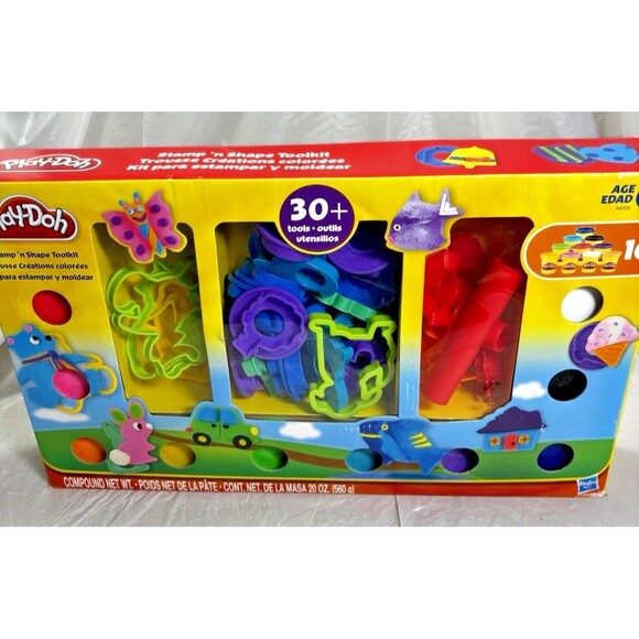 Other - Play-Doh Stamp n Shape Toolkit 30+ Tools & 10 Colors Kids Shape Animal Craft Set